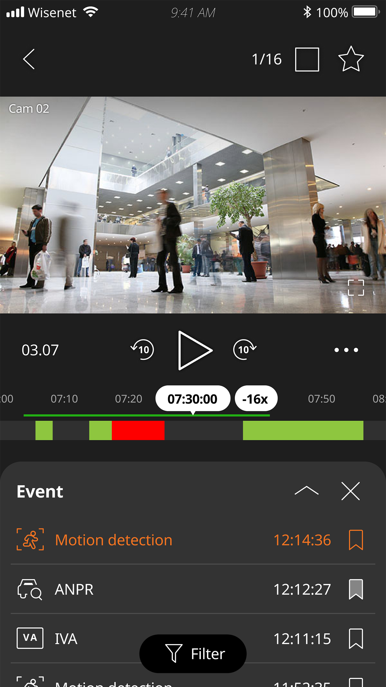 اسکرین شات 5 برنامه Wisenet mobile