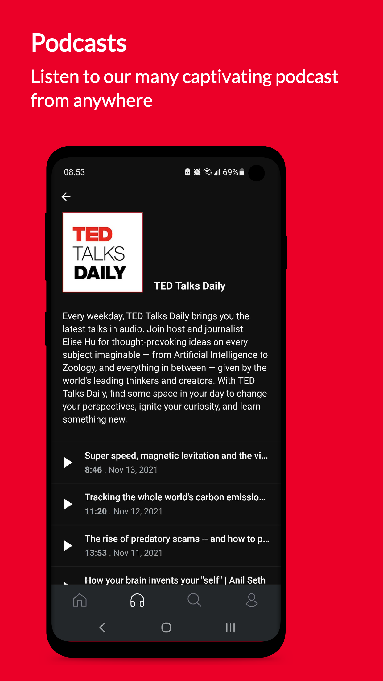 اسکرین شات 4 برنامه TED Talks: Watch and Learn