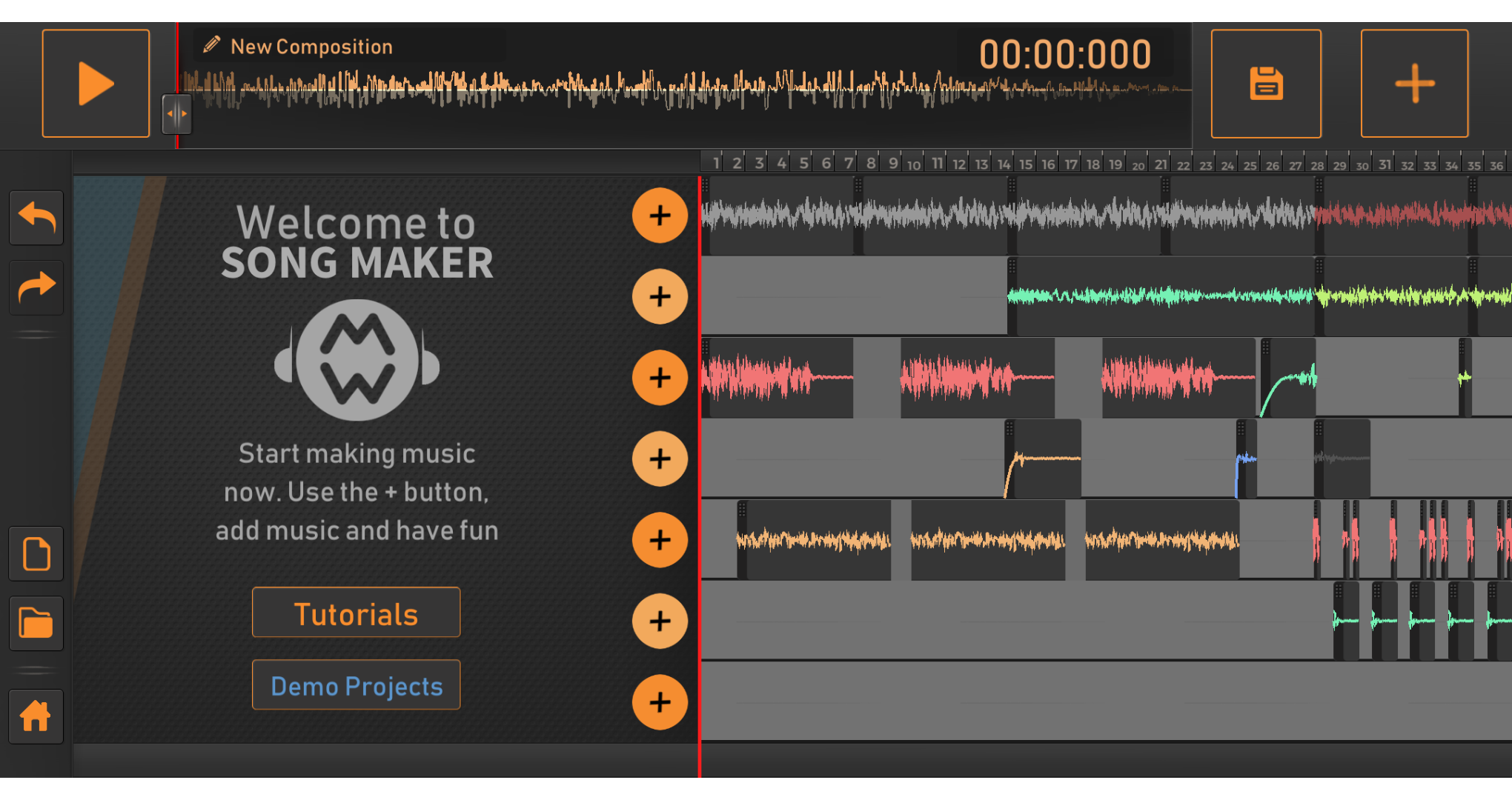 اسکرین شات 1 برنامه Song Maker - Music Mixer