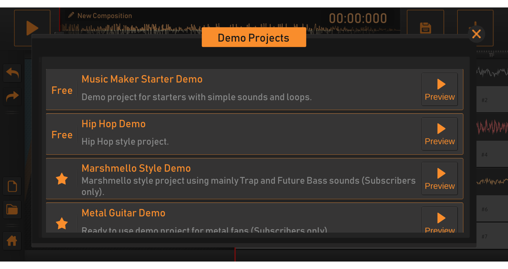 اسکرین شات 5 برنامه Song Maker - Music Mixer