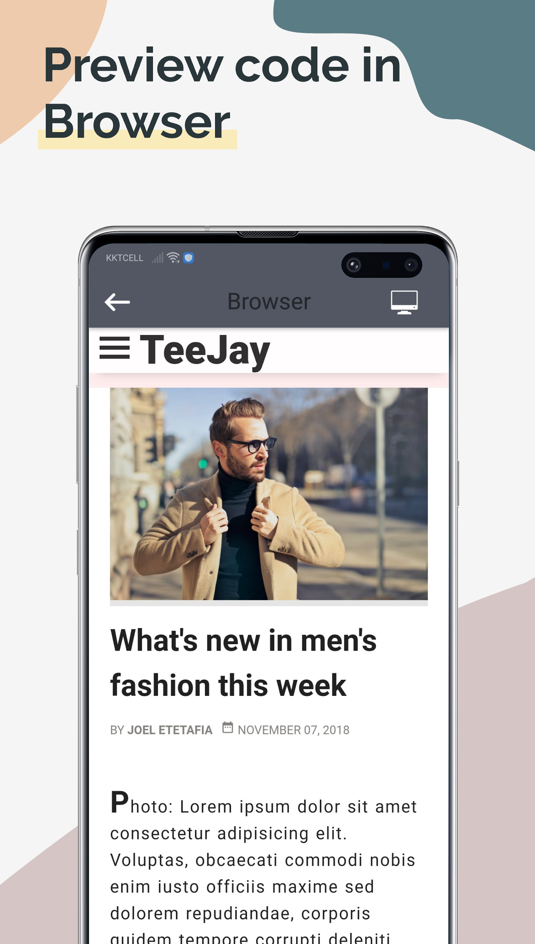 اسکرین شات 3 برنامه TrebEdit - Mobile HTML Editor