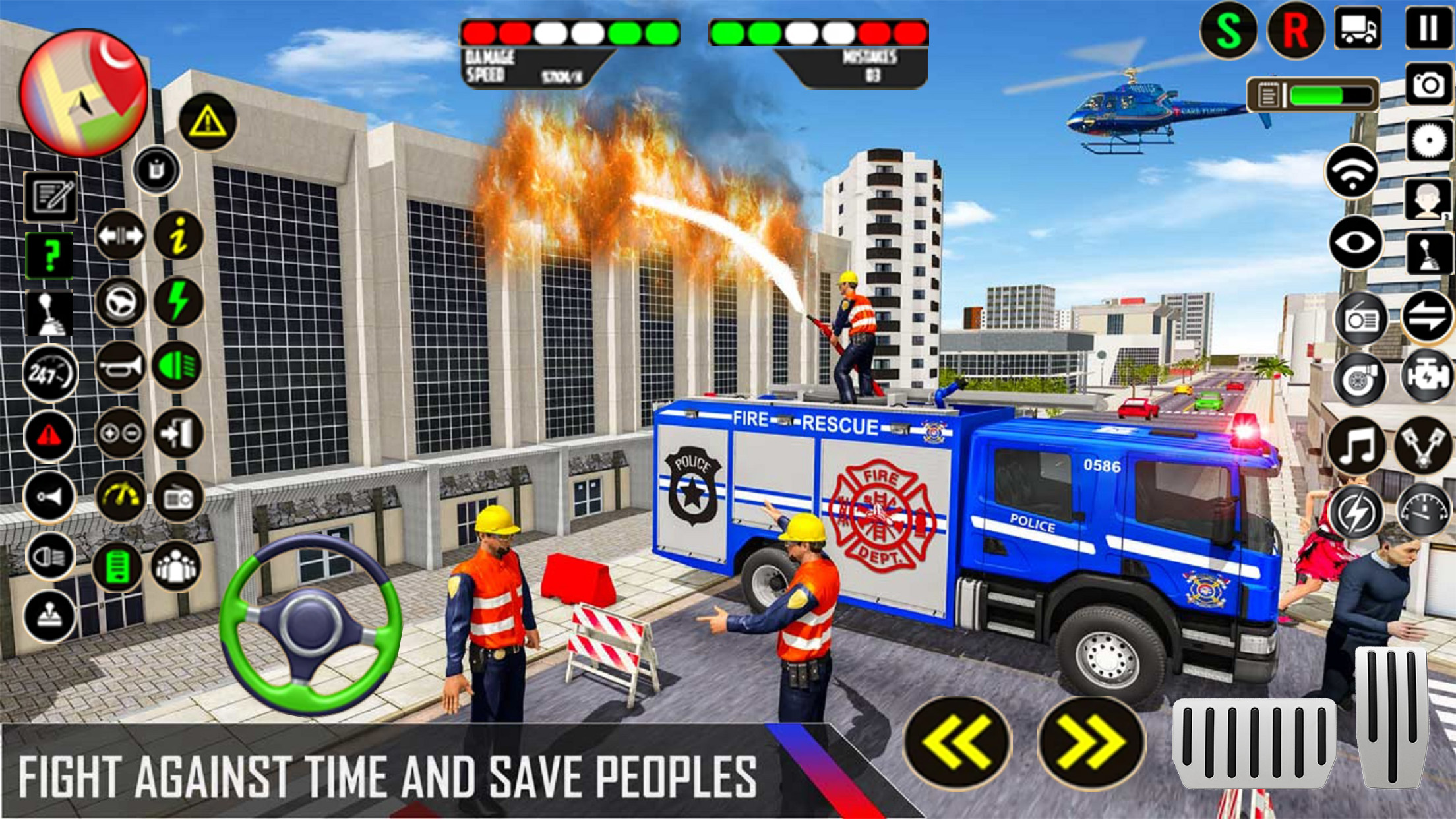 اسکرین شات 6 بازی Police Fire Truck Game 2025