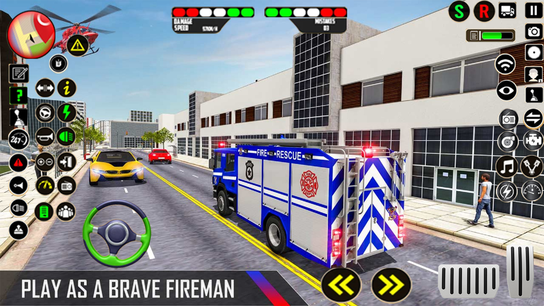 اسکرین شات 4 بازی Police Fire Truck Game 2025