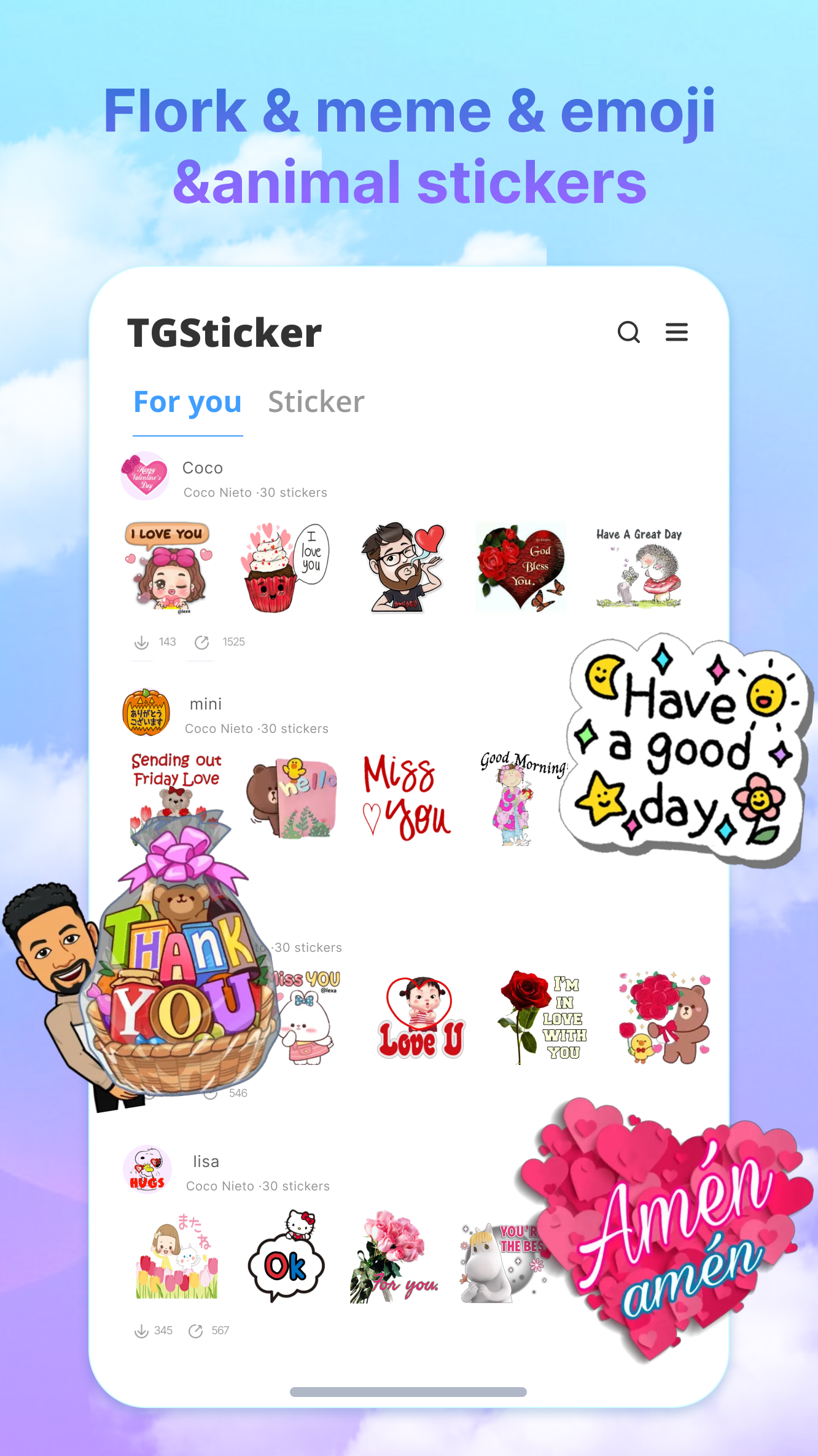 اسکرین شات 2 برنامه Tgsticker - pack meme download