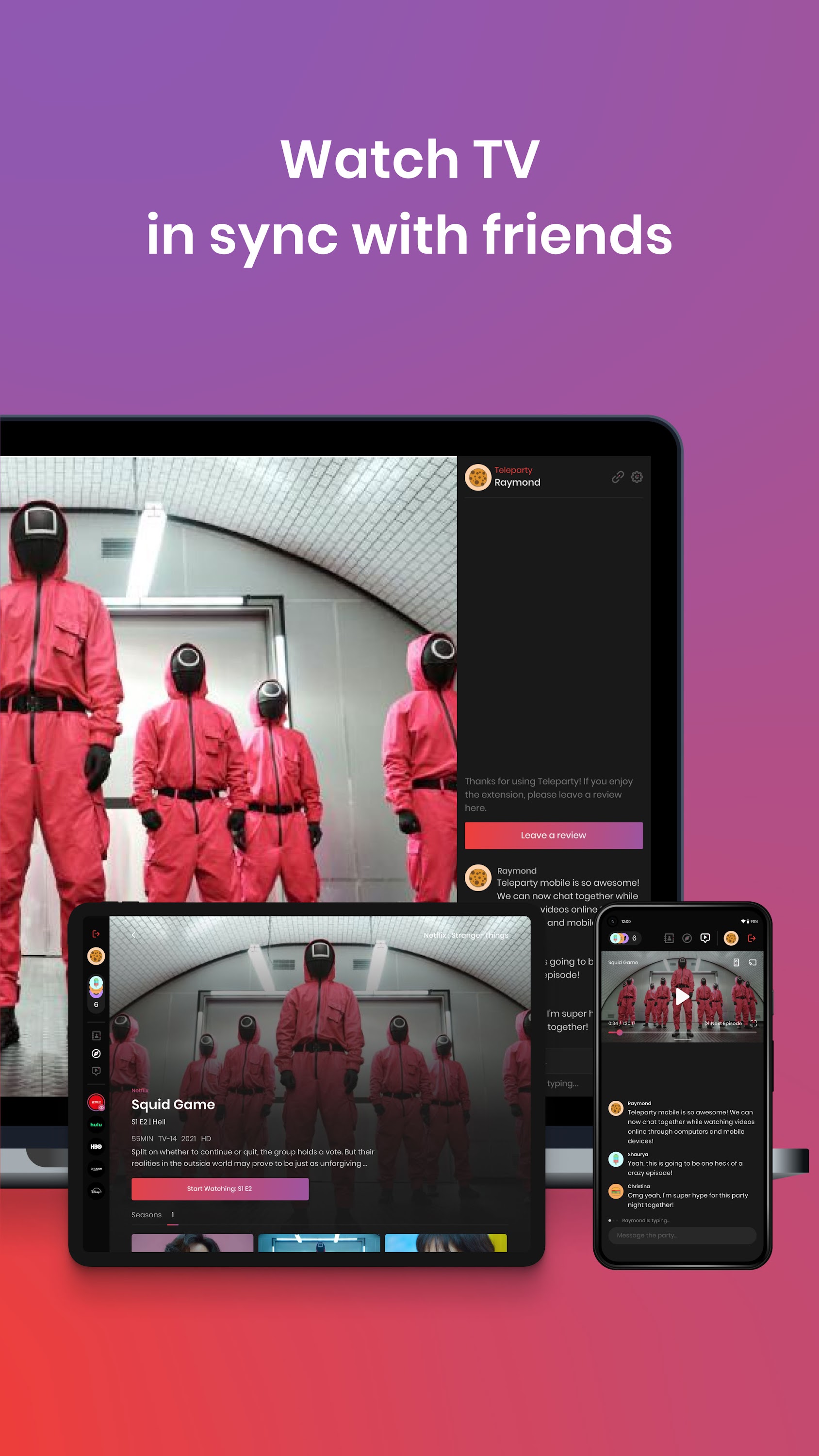 اسکرین شات 2 برنامه Teleparty - Watch Parties