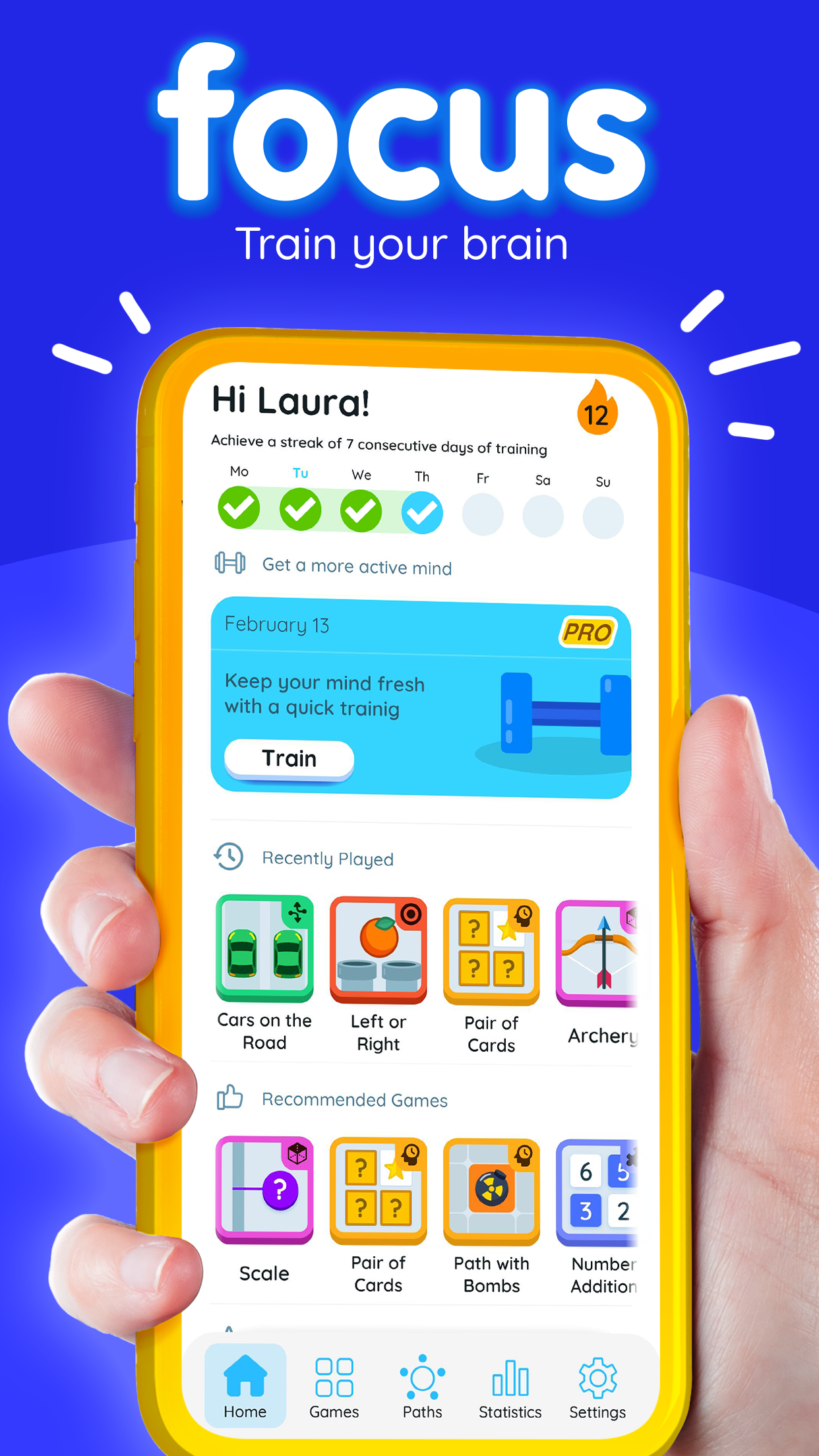 اسکرین شات 1 برنامه Focus - Train your Brain