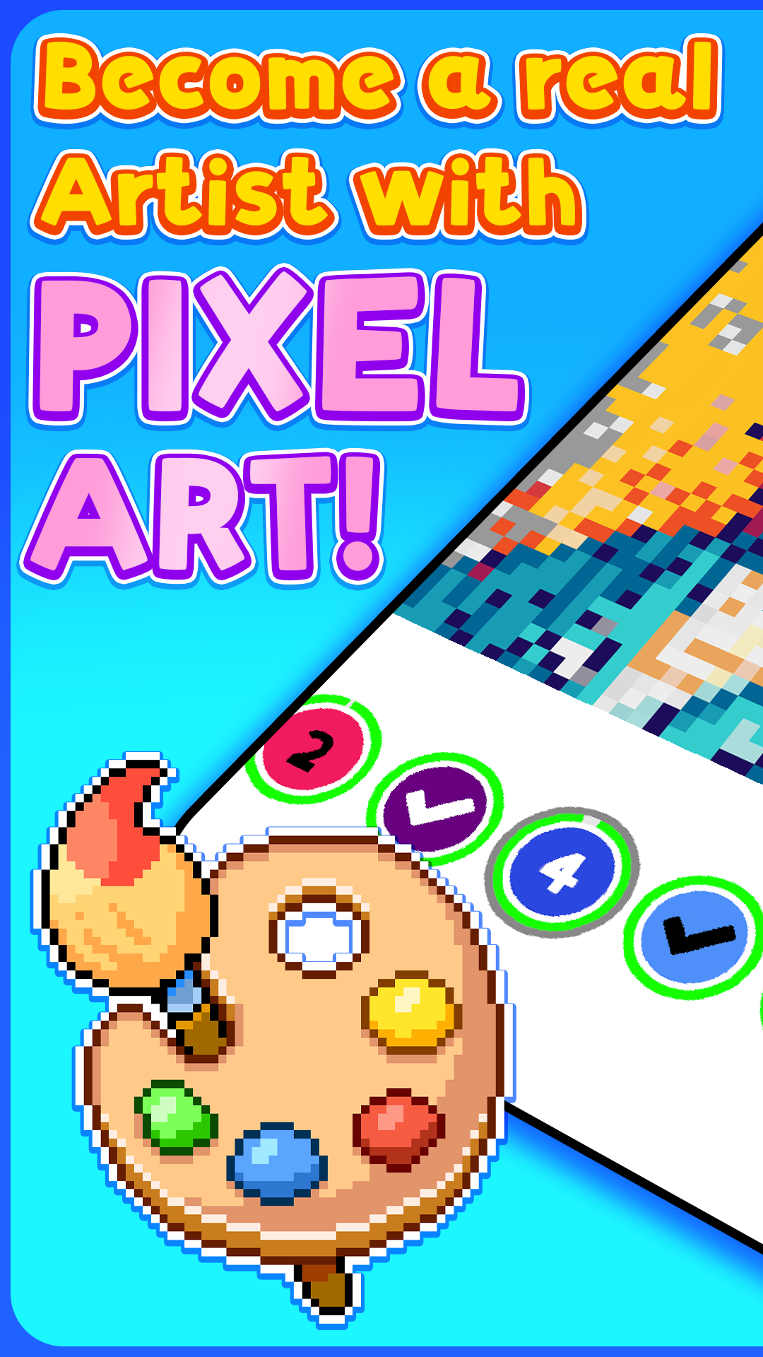 اسکرین شات 1 بازی Color by Number - Pixel art