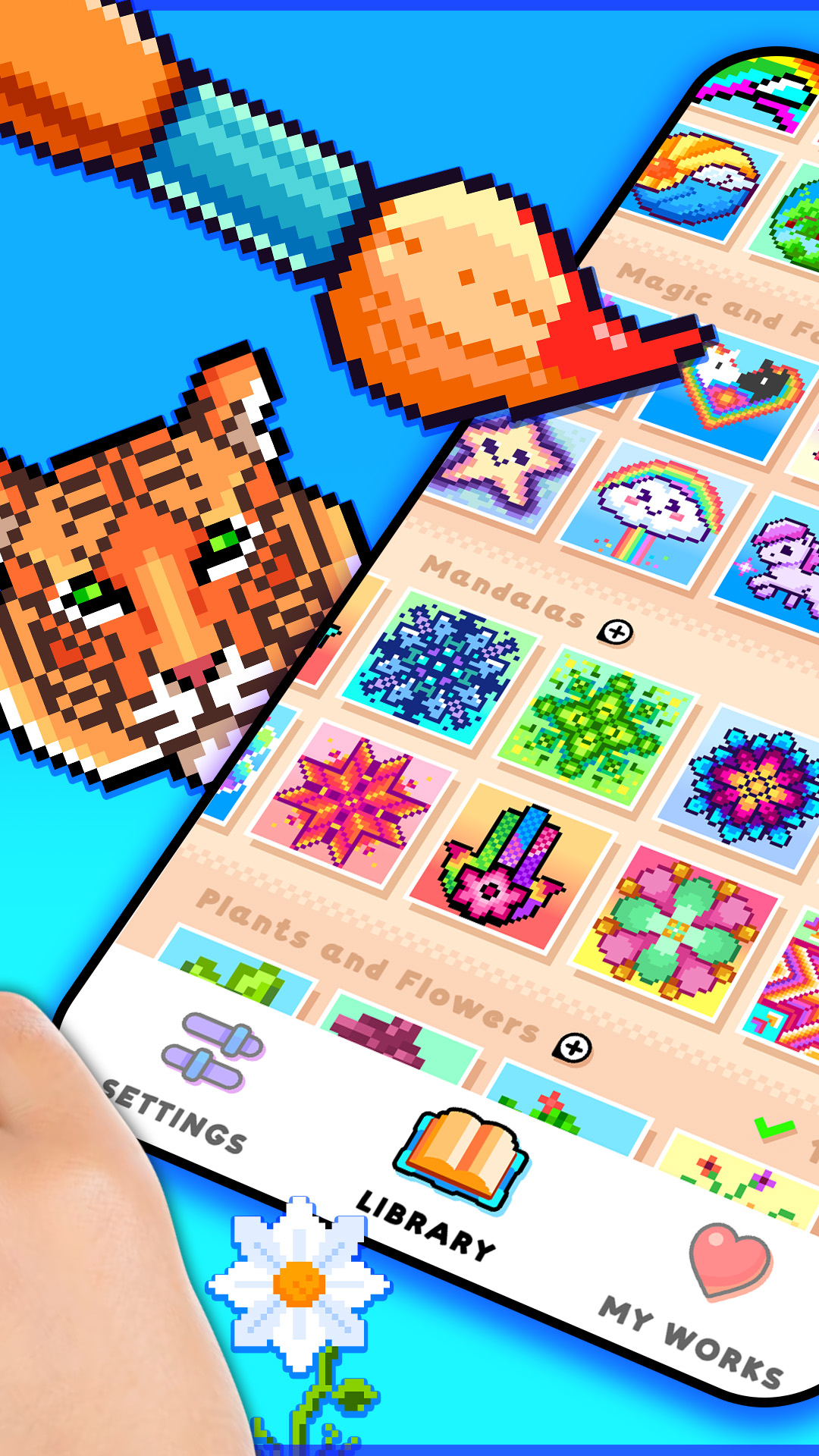 اسکرین شات 5 بازی Color by Number - Pixel art