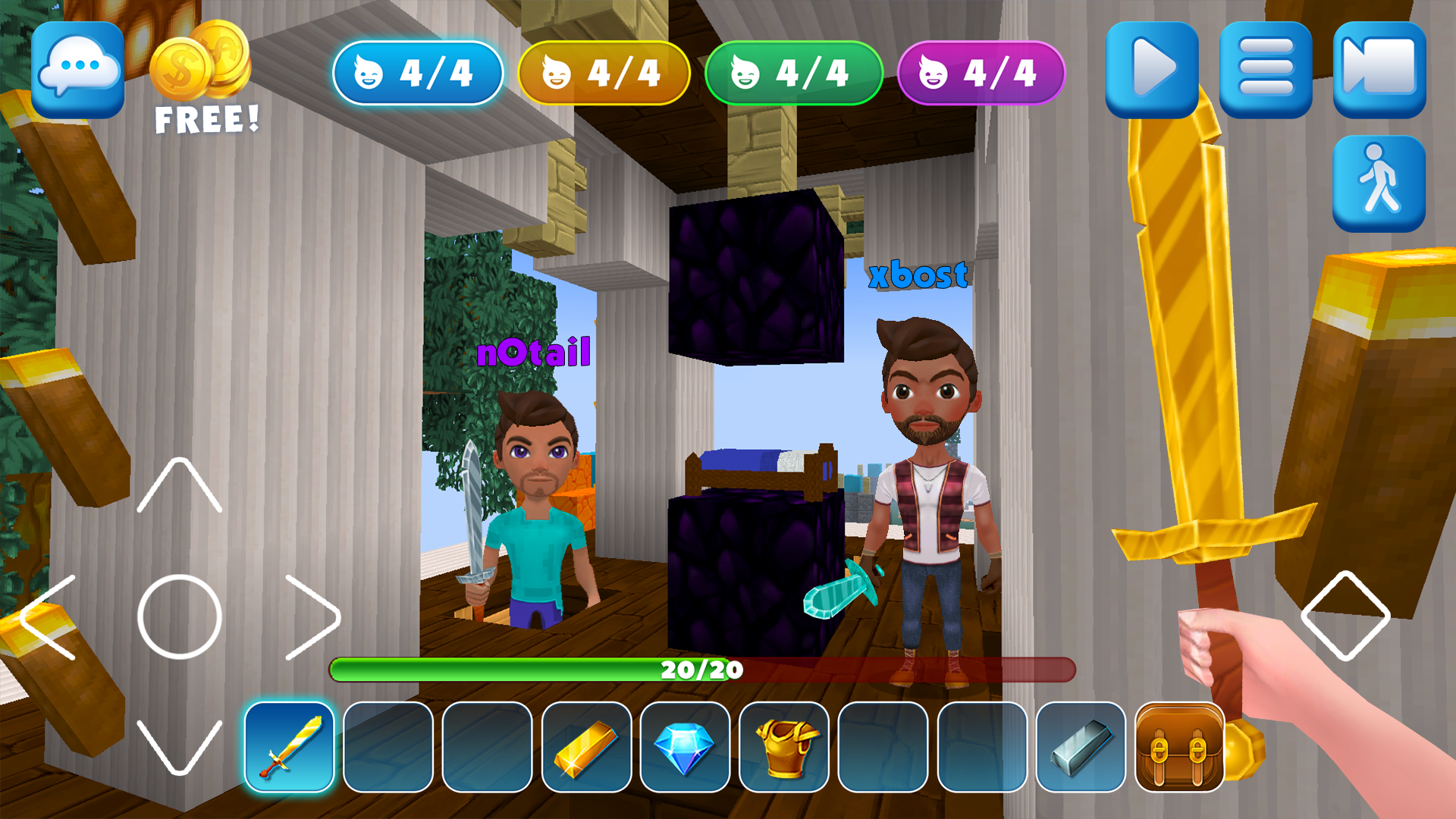 اسکرین شات 2 بازی Bed Fight: Blocky Wars Craft