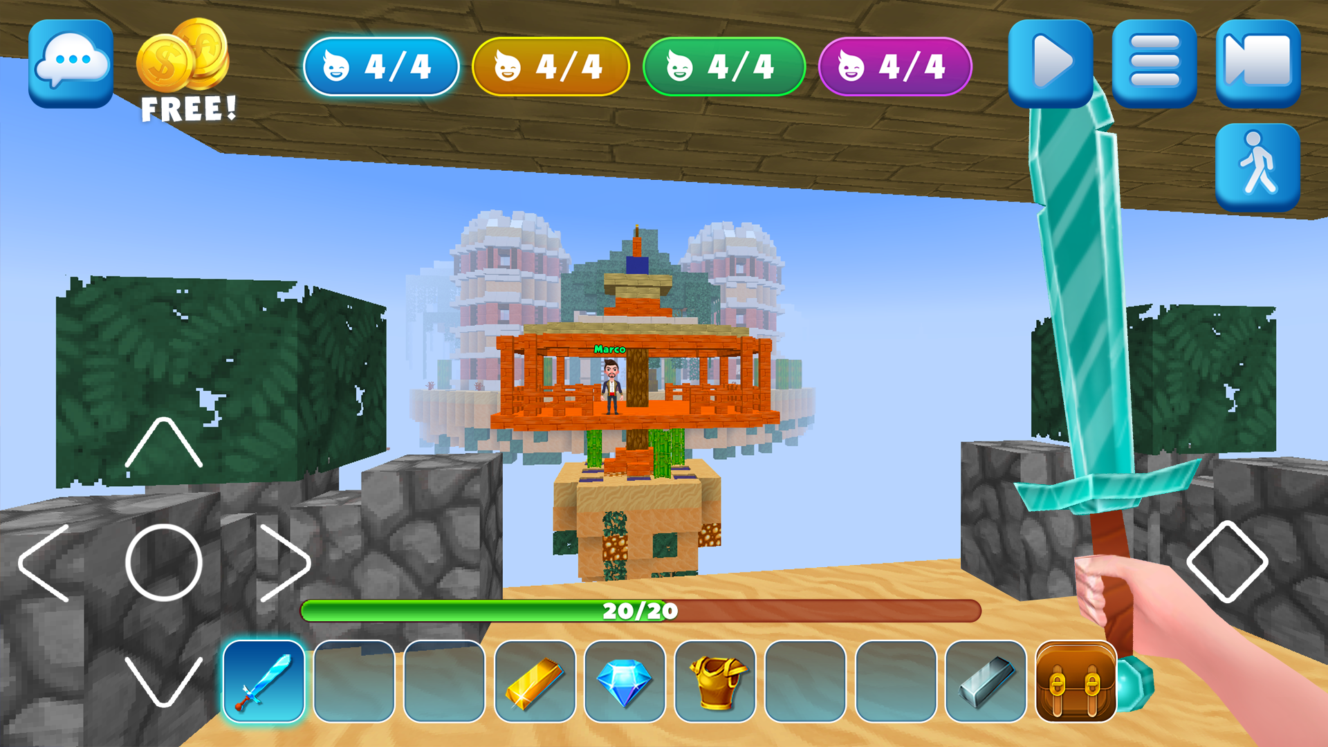 اسکرین شات 5 بازی Bed Fight: Blocky Wars Craft