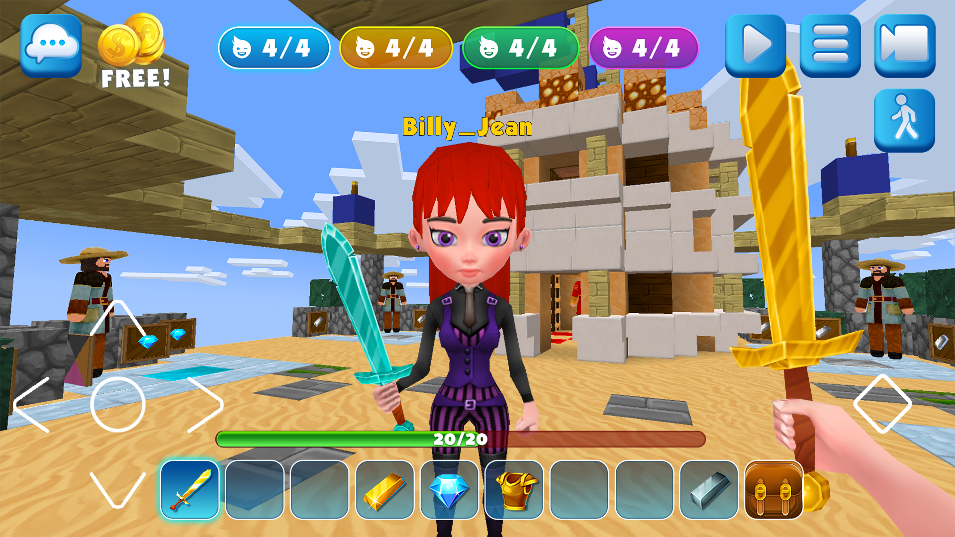 اسکرین شات 4 بازی Bed Fight: Blocky Wars Craft