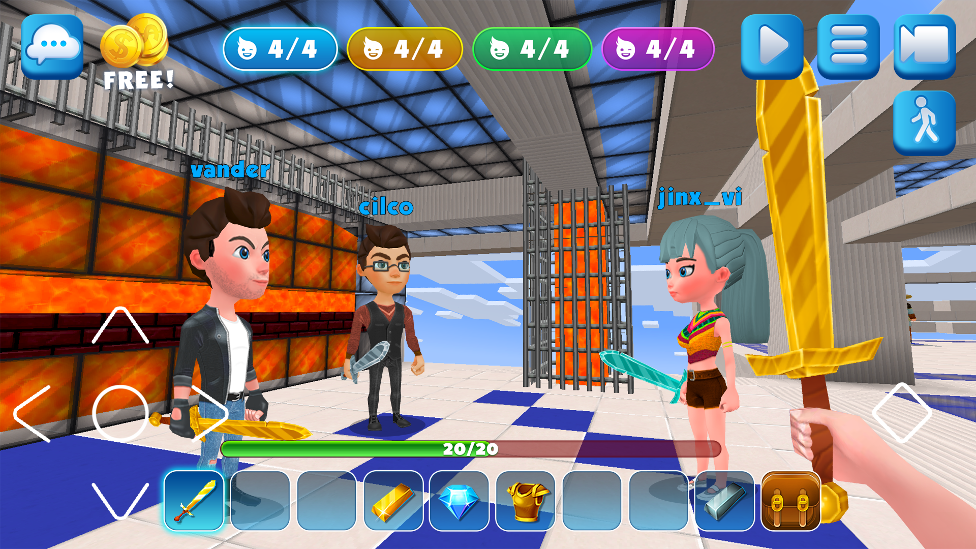 اسکرین شات 3 بازی Bed Fight: Blocky Wars Craft