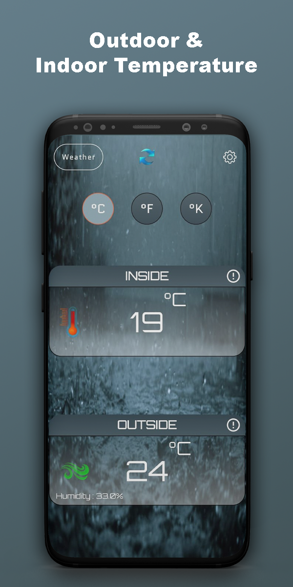 اسکرین شات 2 برنامه Thermometer Room Temperature