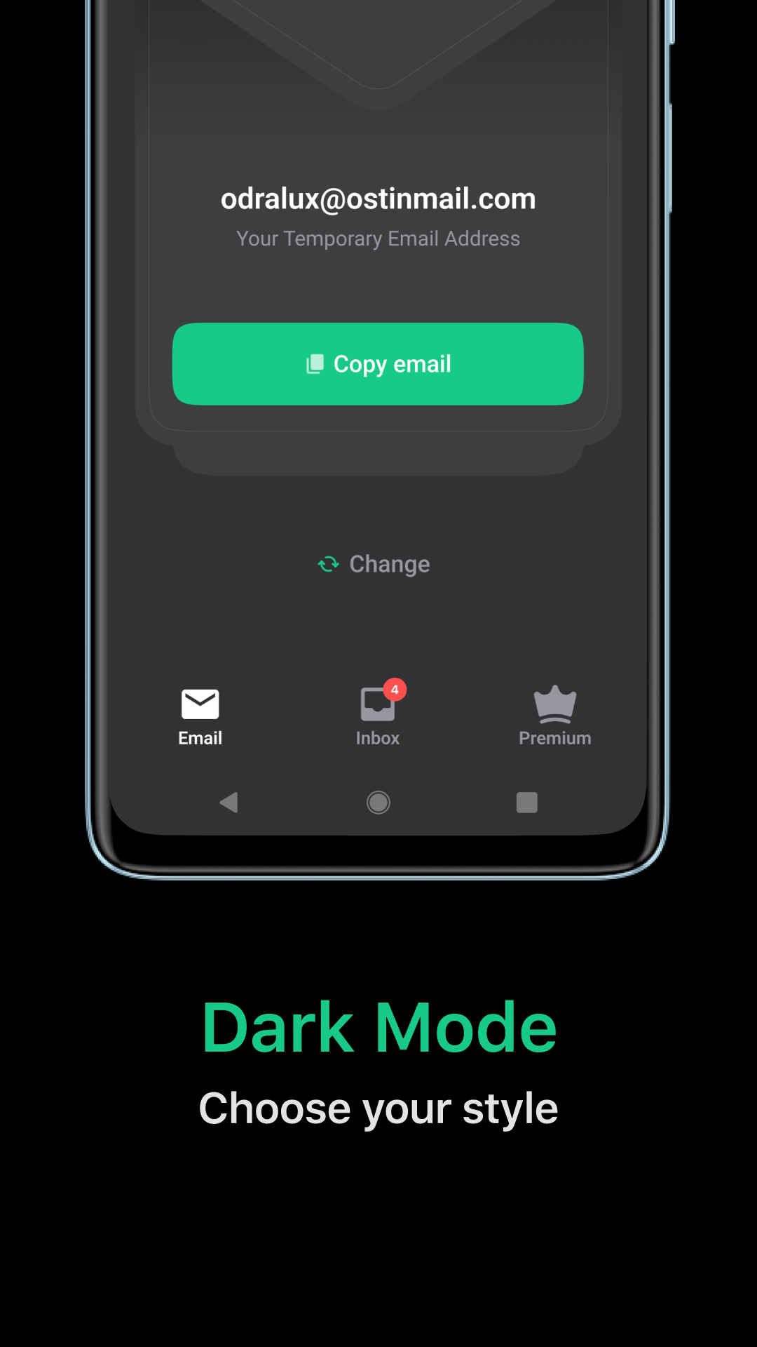 اسکرین شات 5 برنامه Temp Mail - Temporary Email