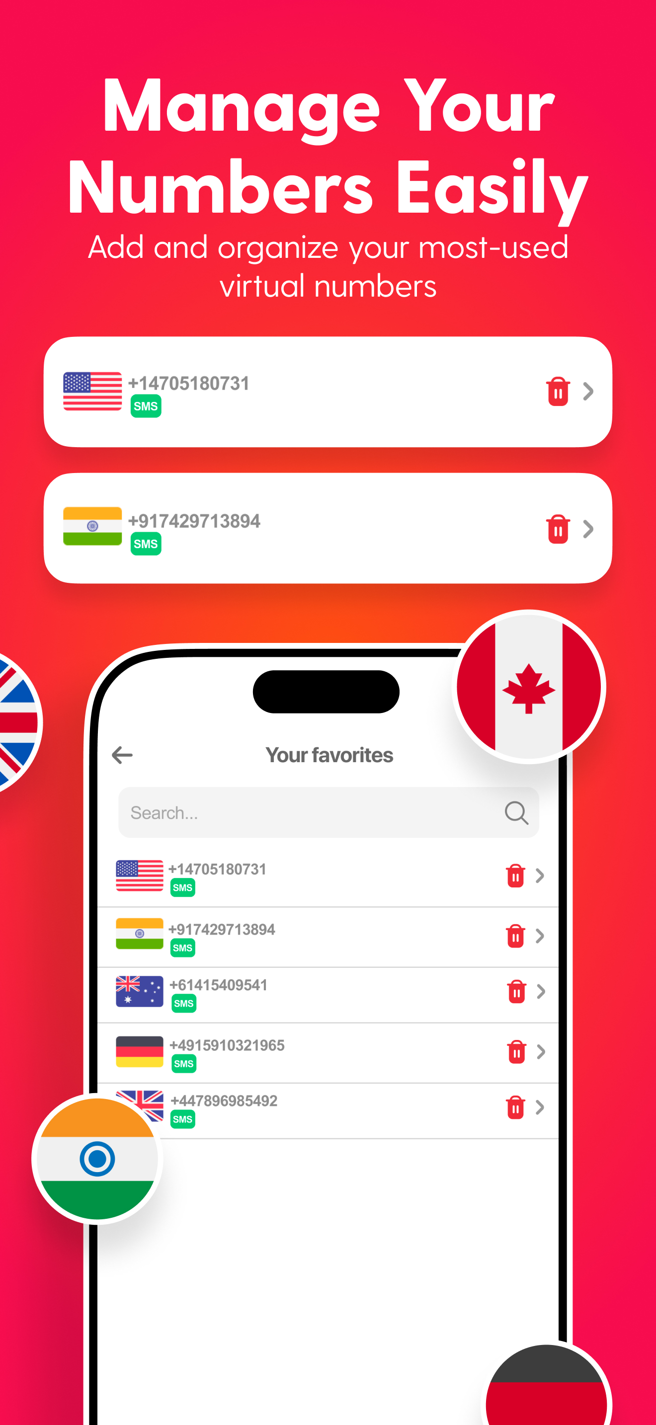 اسکرین شات 2 برنامه Temp Number - 2nd Phone Number