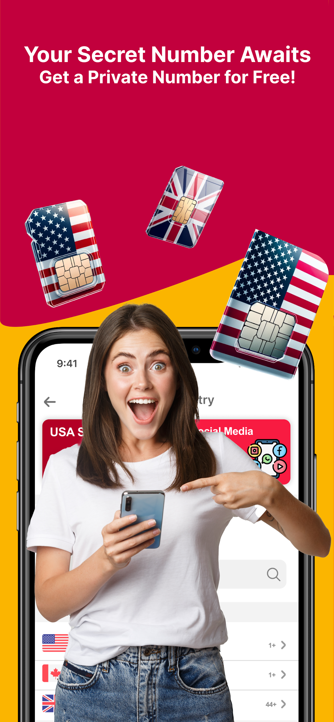 اسکرین شات 1 برنامه Temp Number - 2nd Phone Number