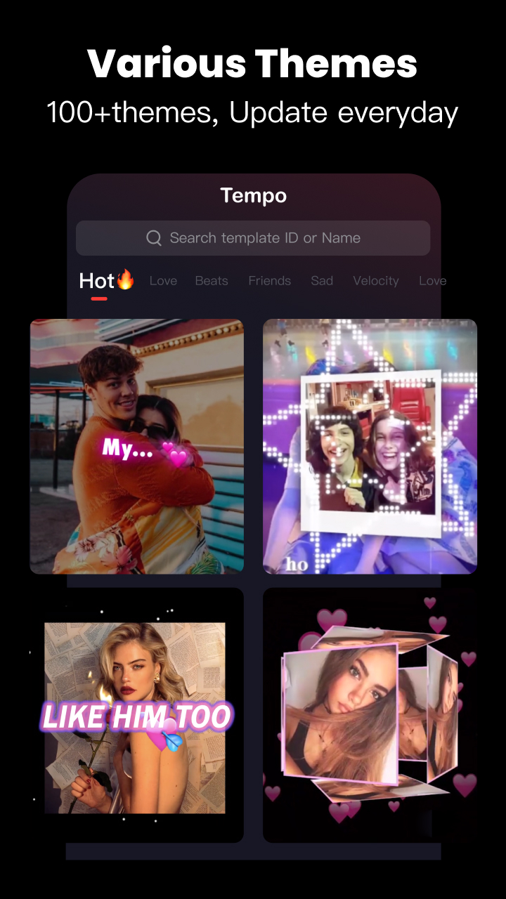 اسکرین شات 1 برنامه Tempo - Music Video Maker