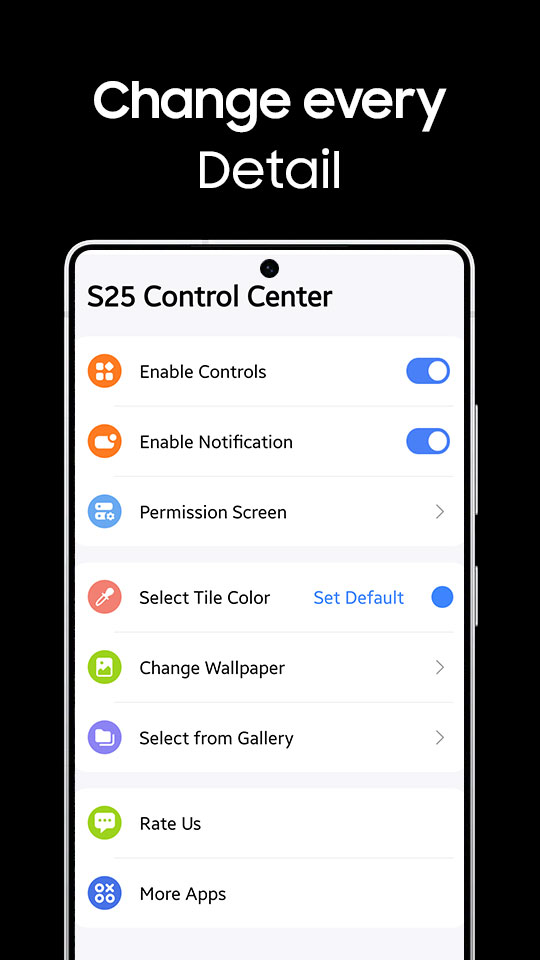 اسکرین شات 4 برنامه Control Center S25 Style