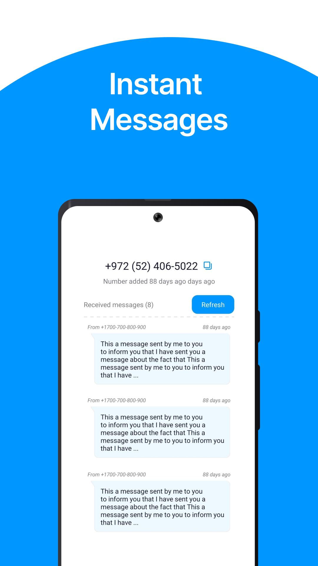 اسکرین شات 3 برنامه Receive SMS Online Temp Number