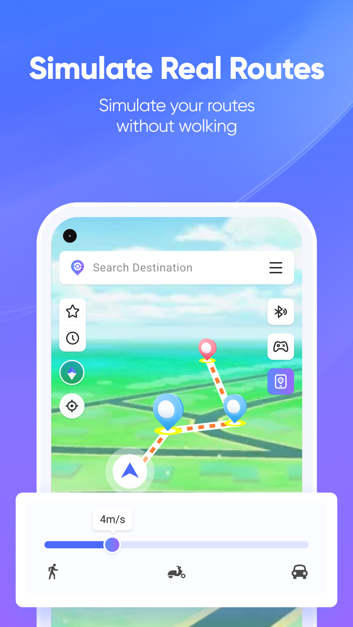 اسکرین شات 3 برنامه iAnyGo:Joystick, Finger travel
