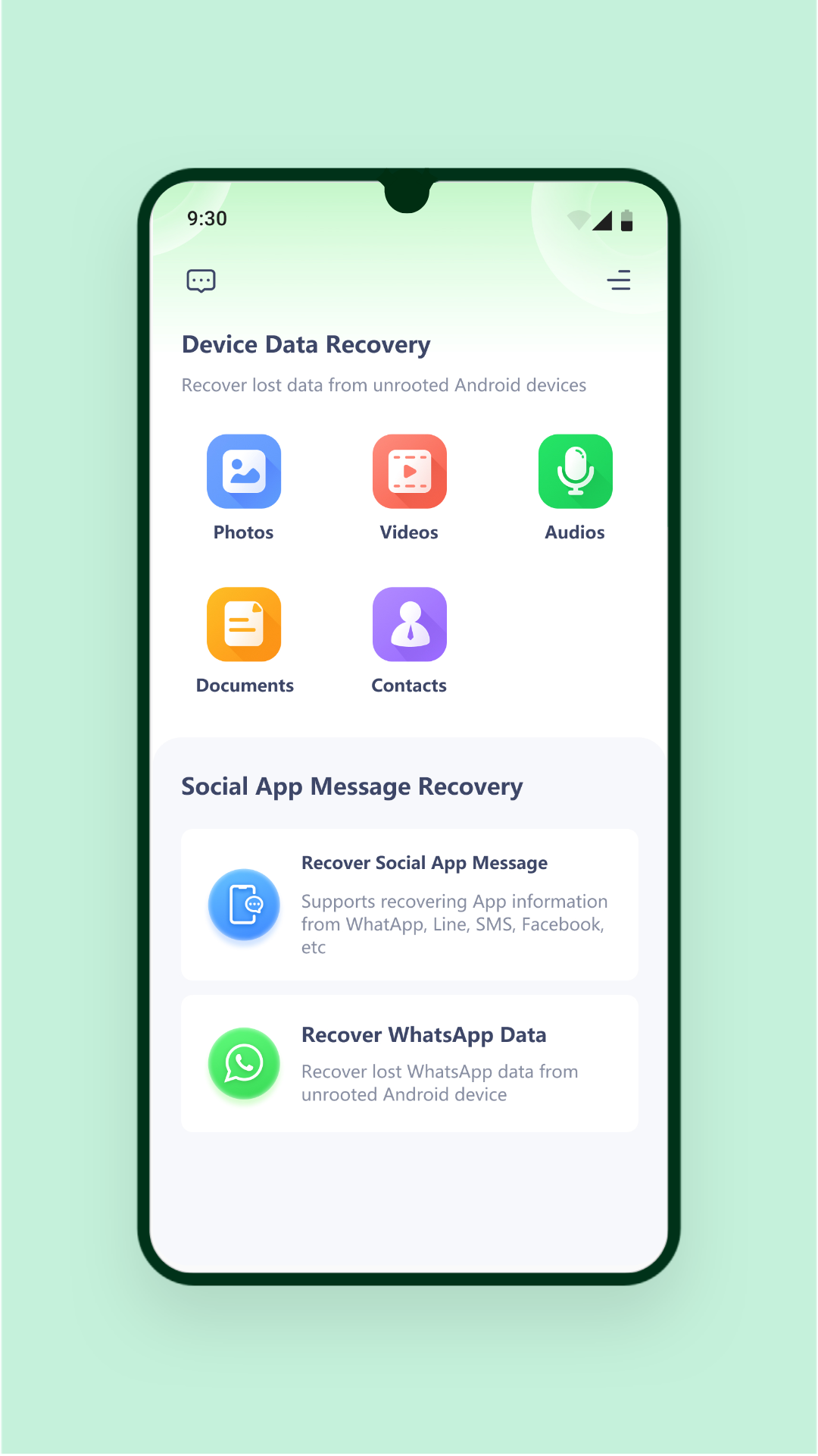 اسکرین شات 1 برنامه UltData: Photo & Data Recovery