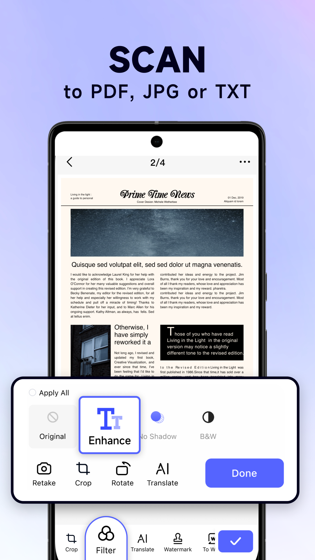 اسکرین شات 1 برنامه TeraScan - AI PDF Scanner
