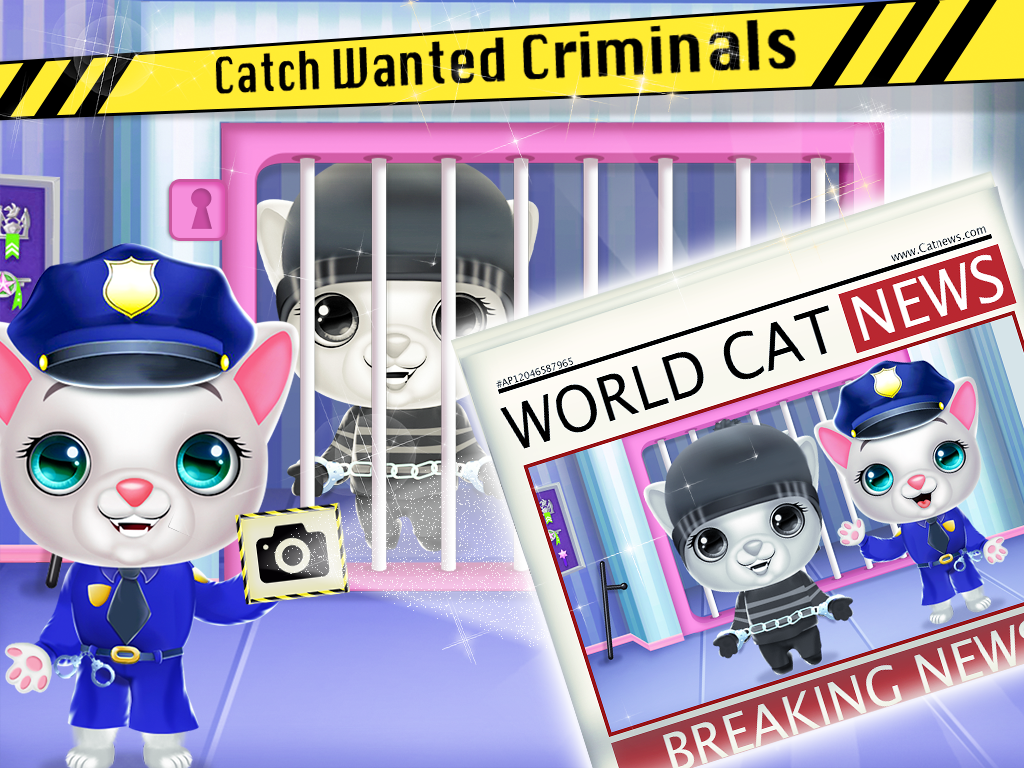 اسکرین شات 3 بازی Kitty Cat Police Fun Care