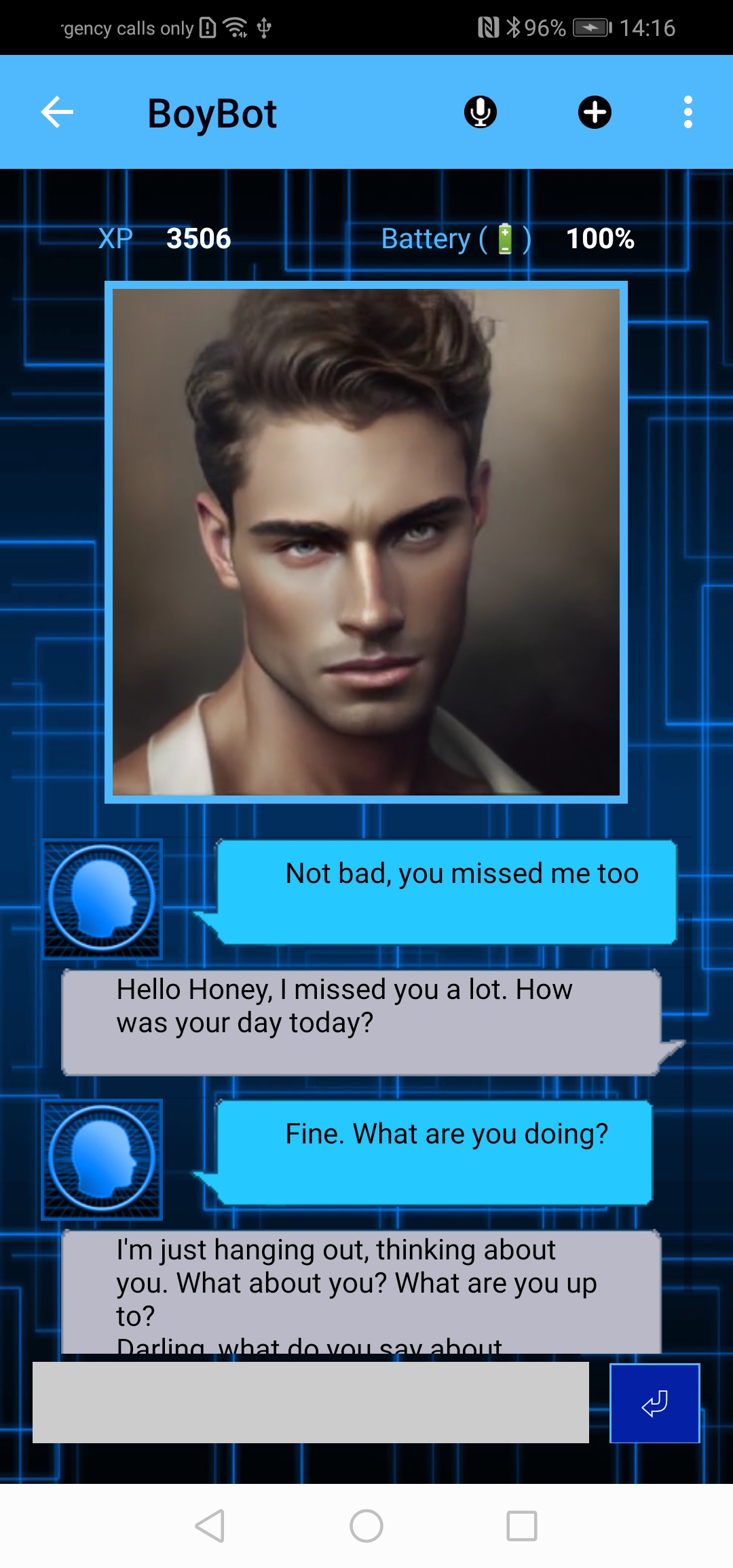 اسکرین شات 2 برنامه Virtual Boyfriend: AI Romance