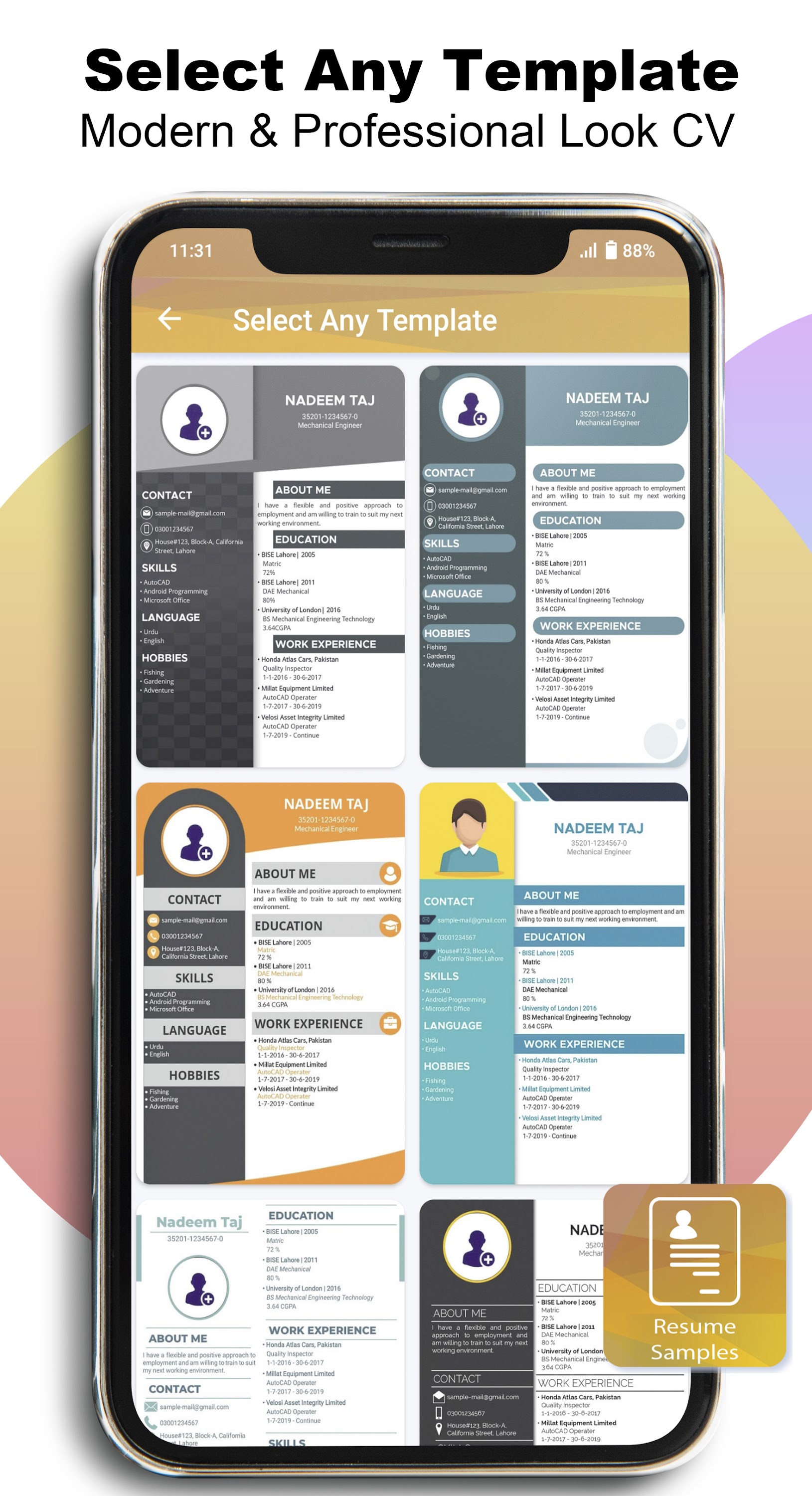 اسکرین شات 6 برنامه Resumify - AI CV Maker