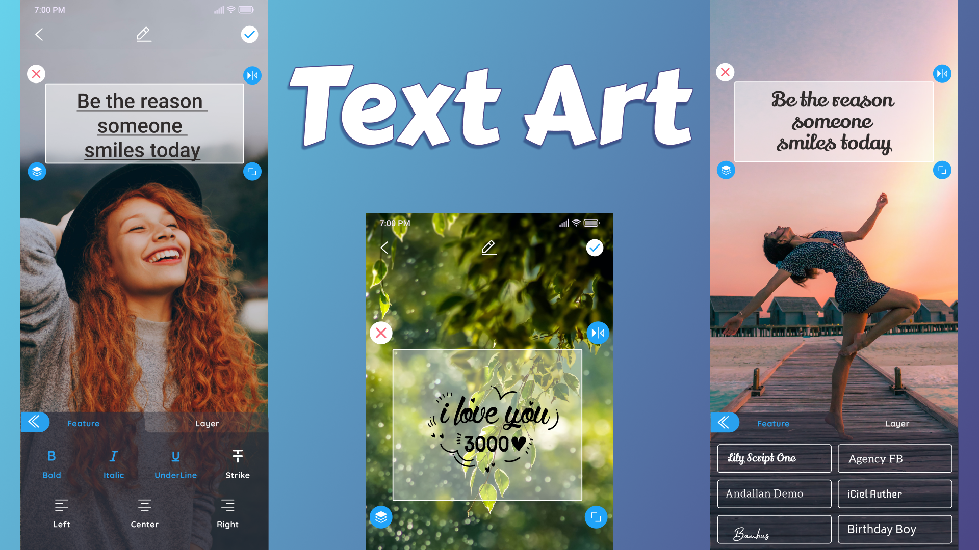 اسکرین شات 1 برنامه Add Text To Photo - Text Art