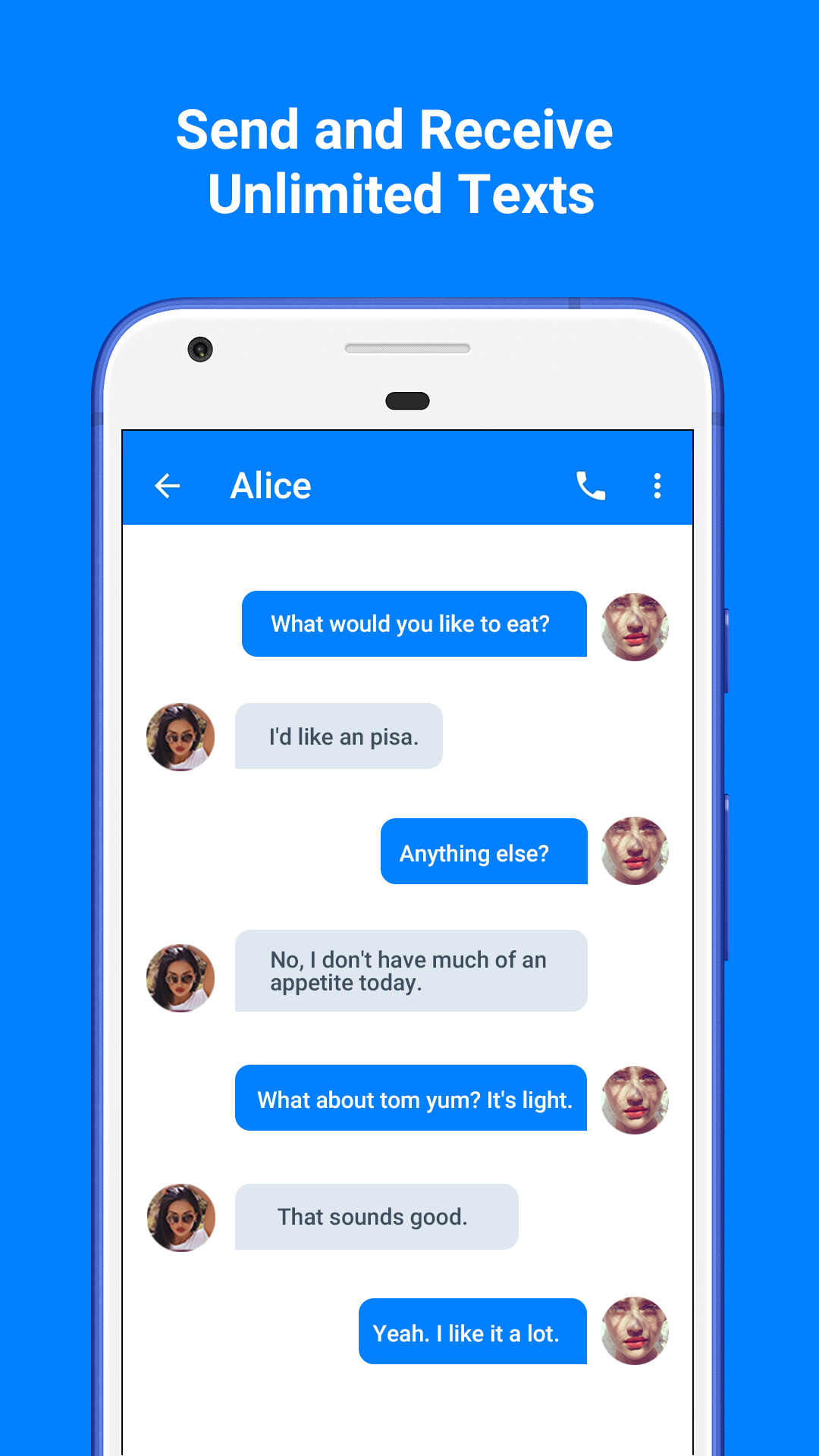 اسکرین شات 4 برنامه TextApp:Texting & WiFi Calling