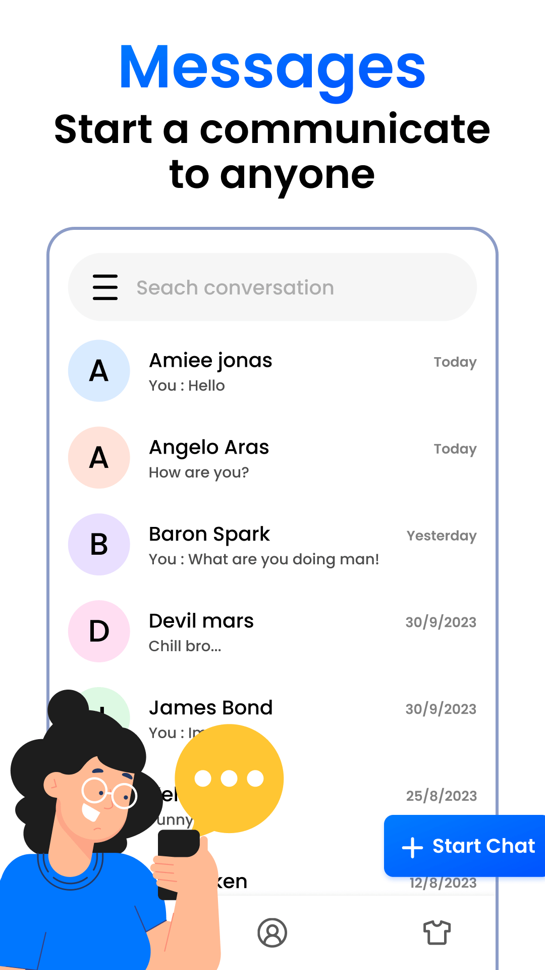اسکرین شات 1 برنامه Messages