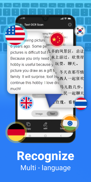 اسکرین شات 2 برنامه Text Scanner: Image to Text