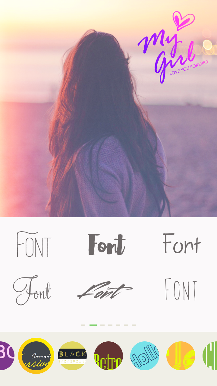 اسکرین شات 2 برنامه Text on pictures - Write words