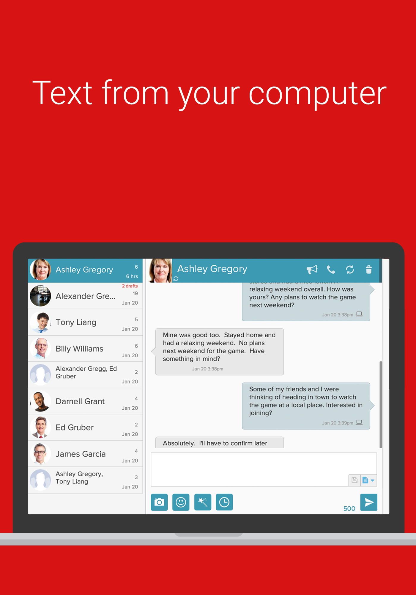 اسکرین شات 2 برنامه Send SMS/MMS Messages from PC