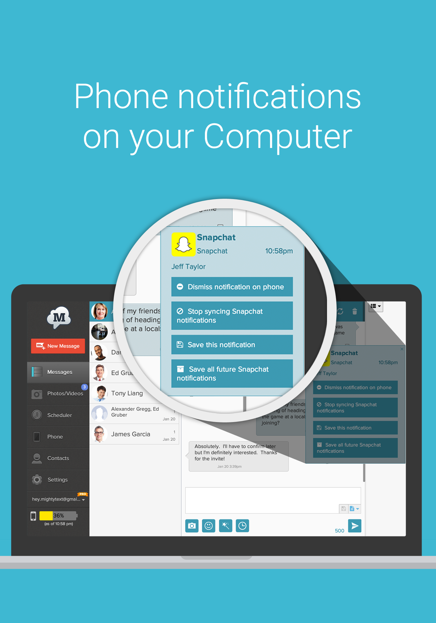 اسکرین شات 4 برنامه Send SMS/MMS Messages from PC