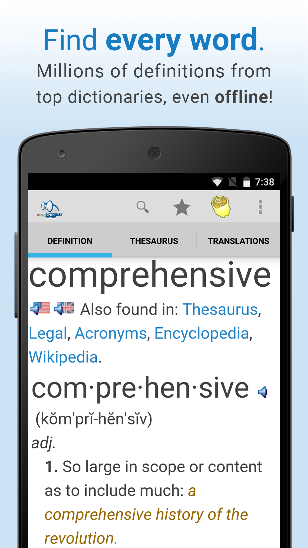 اسکرین شات 1 برنامه Dictionary