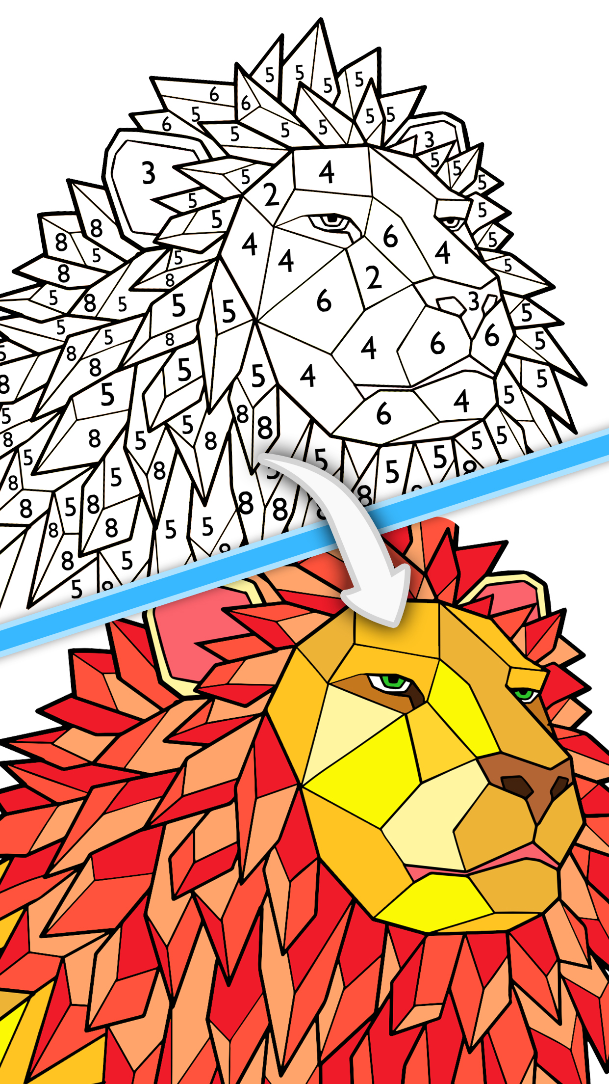اسکرین شات 4 برنامه Paint by Number：Colouring Game
