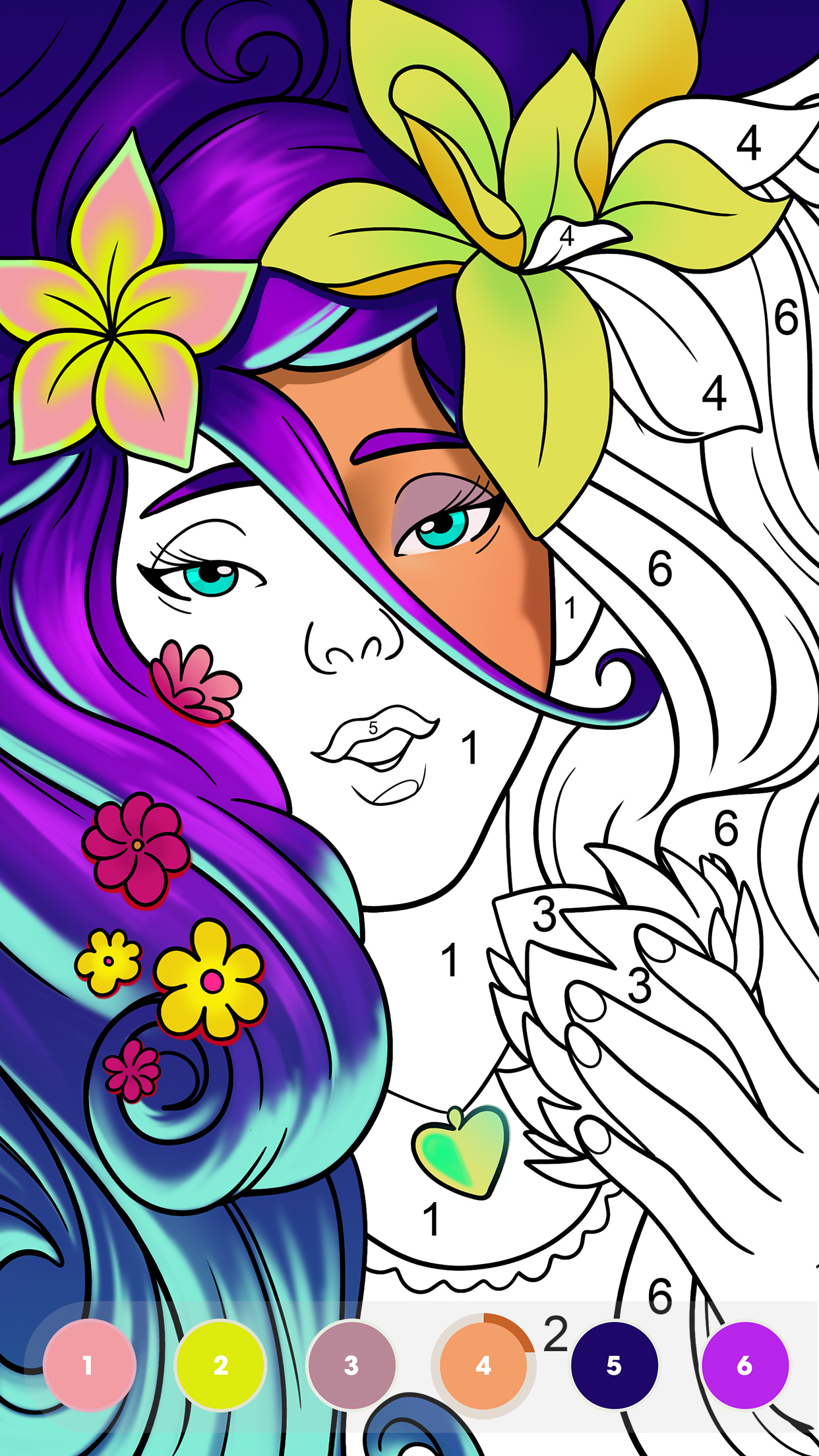 اسکرین شات 1 برنامه Paint by Number：Colouring Game