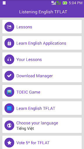 اسکرین شات 2 برنامه English Listening Practice TFlat