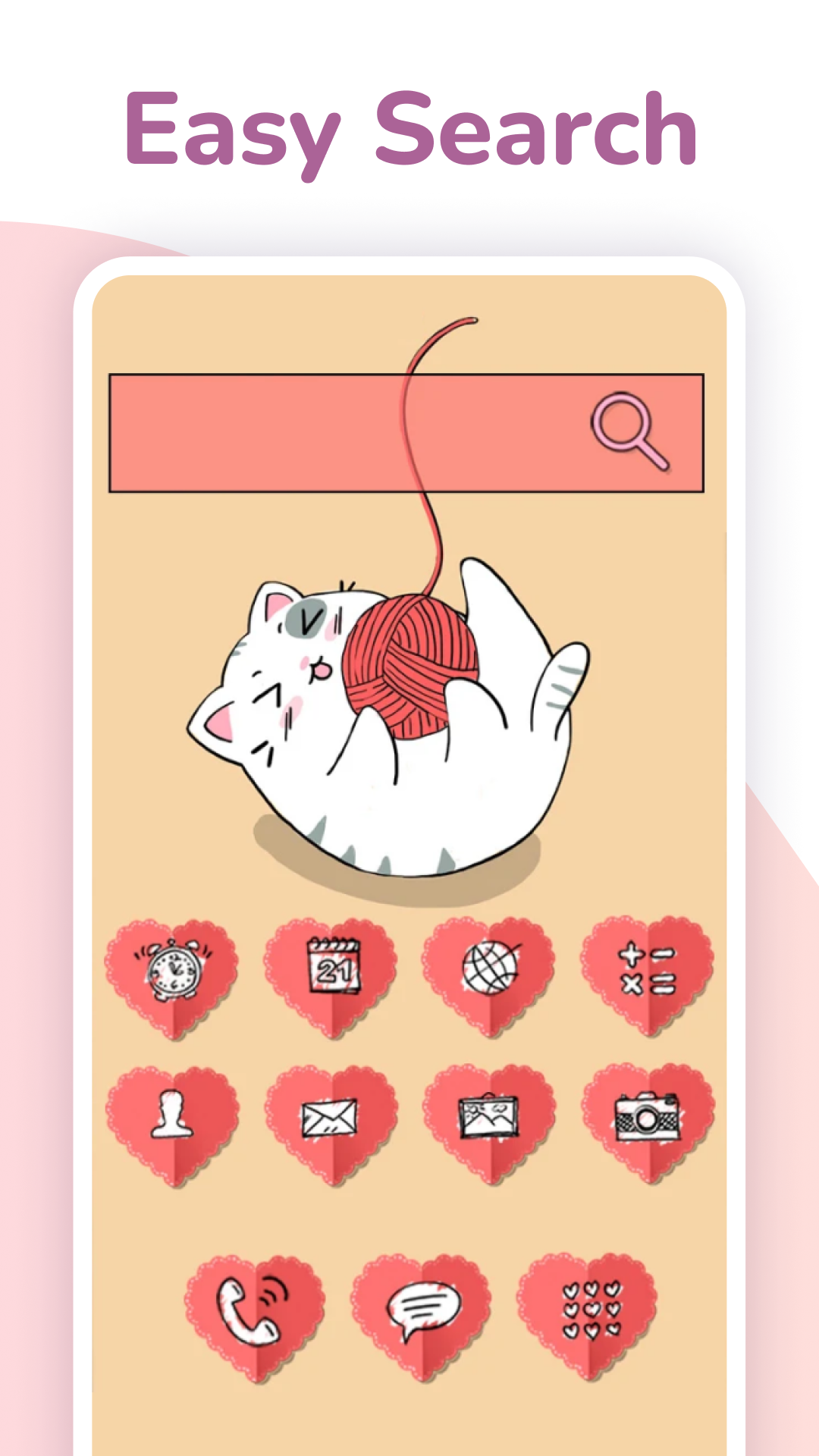 اسکرین شات 4 برنامه Cute Cat Launcher