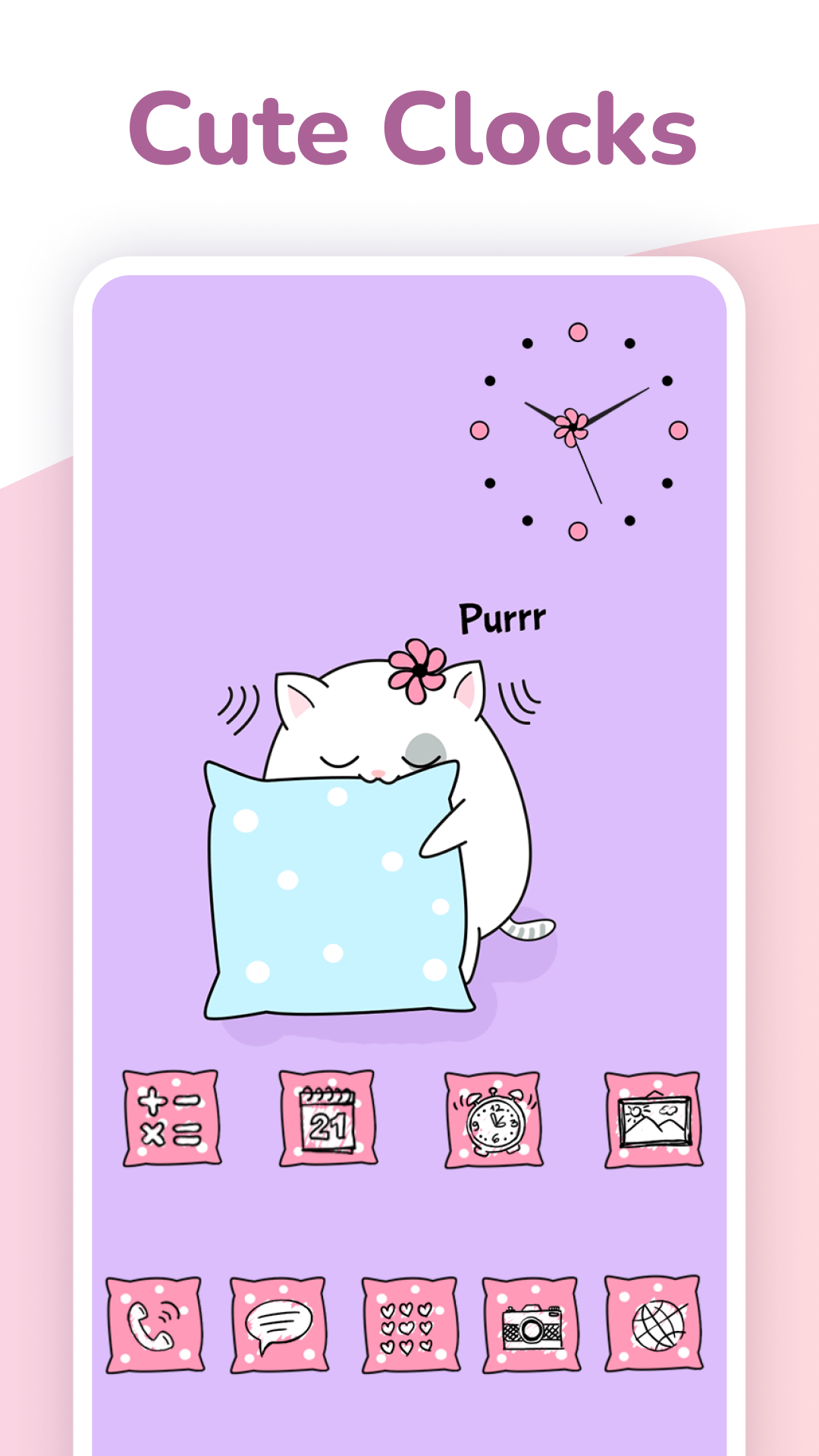 اسکرین شات 3 برنامه Cute Cat Launcher
