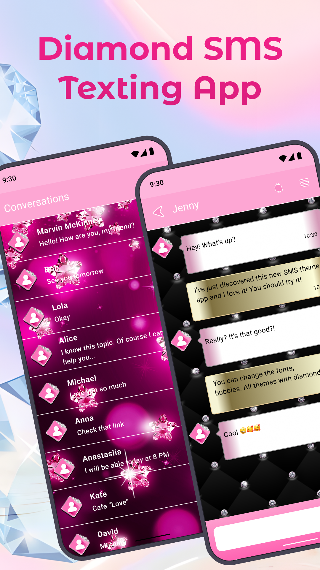 اسکرین شات 1 برنامه Diamond SMS Texting App