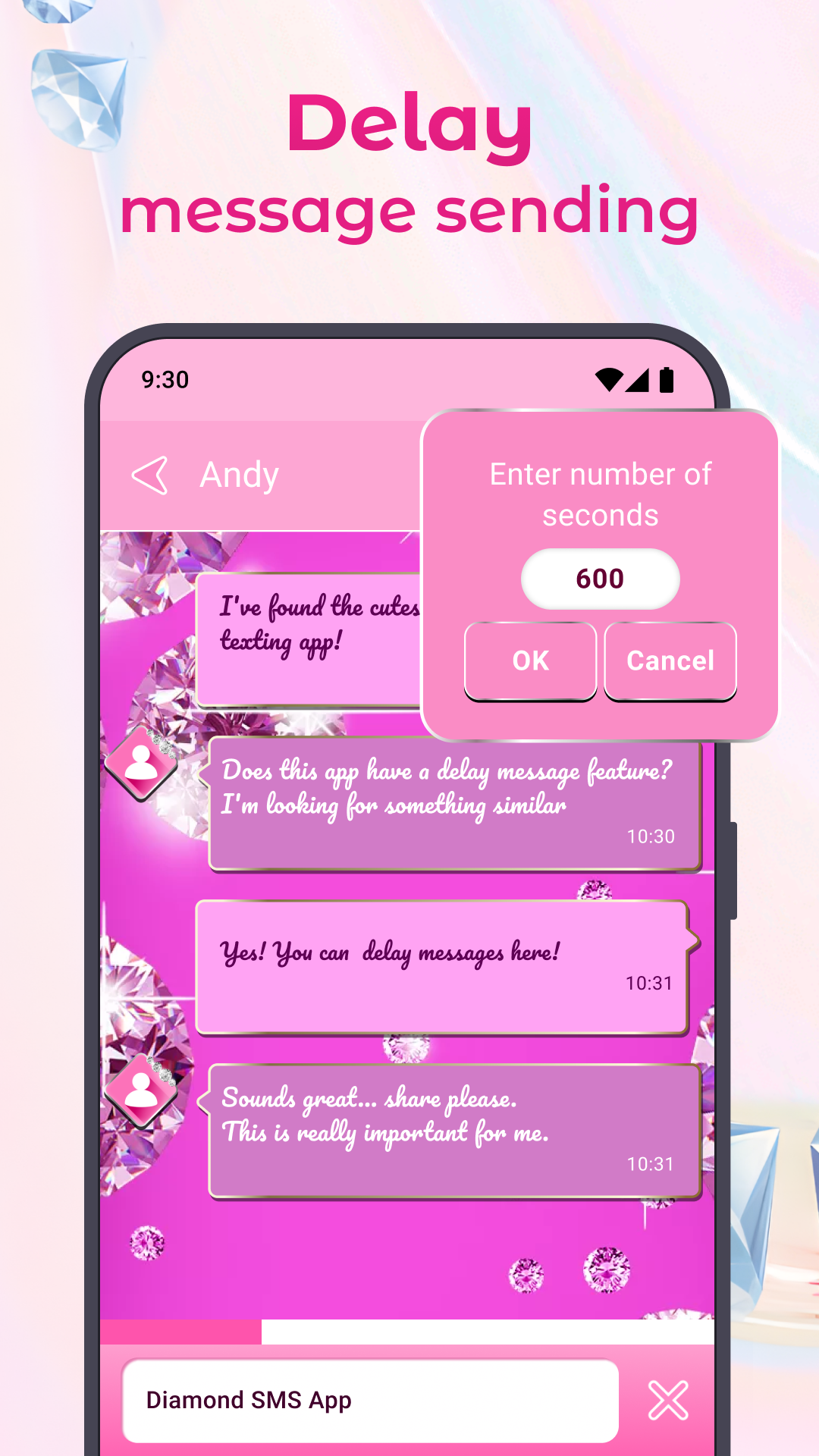 اسکرین شات 3 برنامه Diamond SMS Texting App