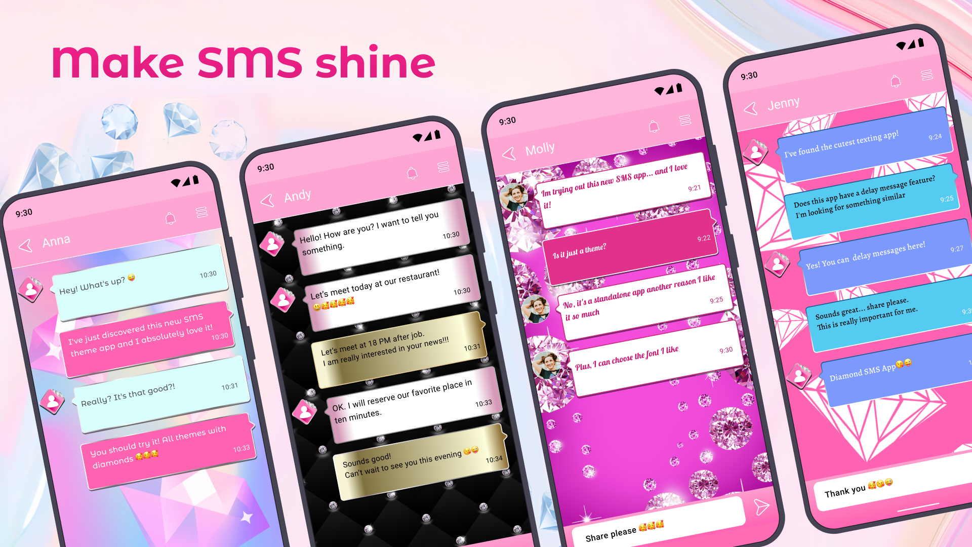 اسکرین شات 8 برنامه Diamond SMS Texting App
