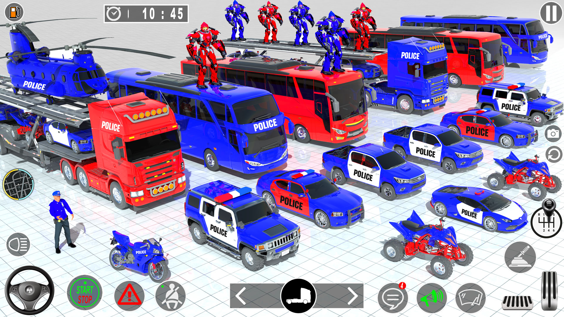 اسکرین شات 4 بازی Robot Car Transport Truck Game