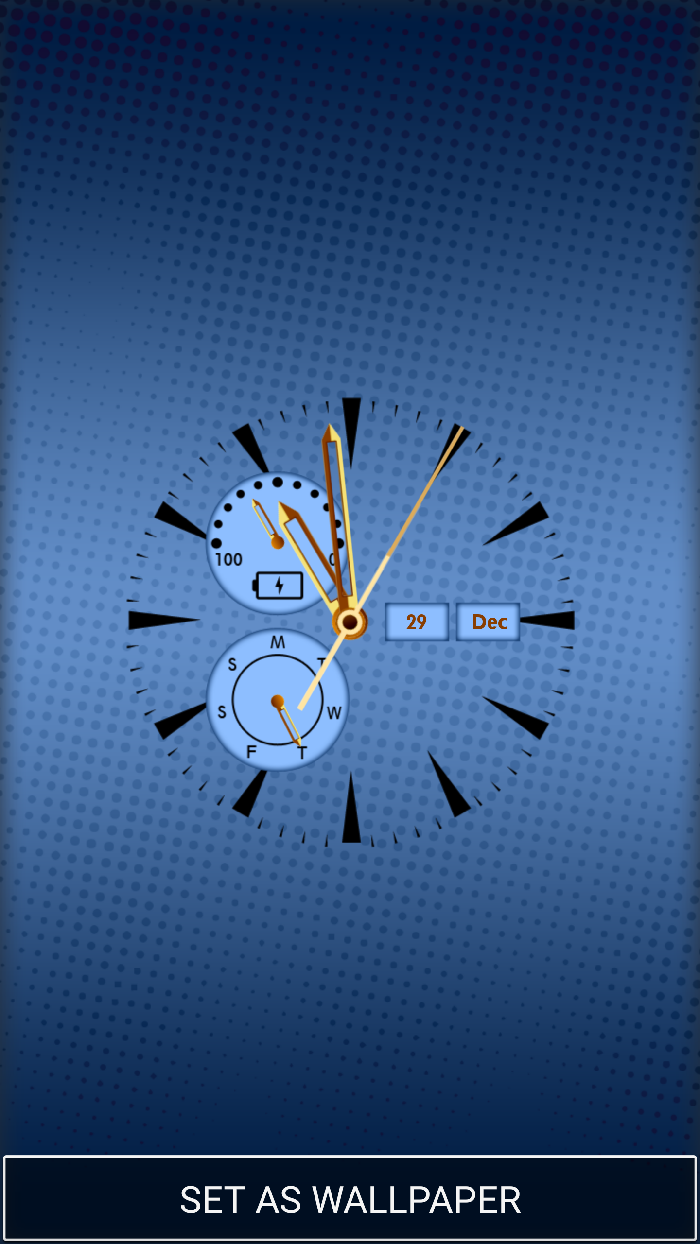 اسکرین شات 1 برنامه Clock Wallpapers Real Time