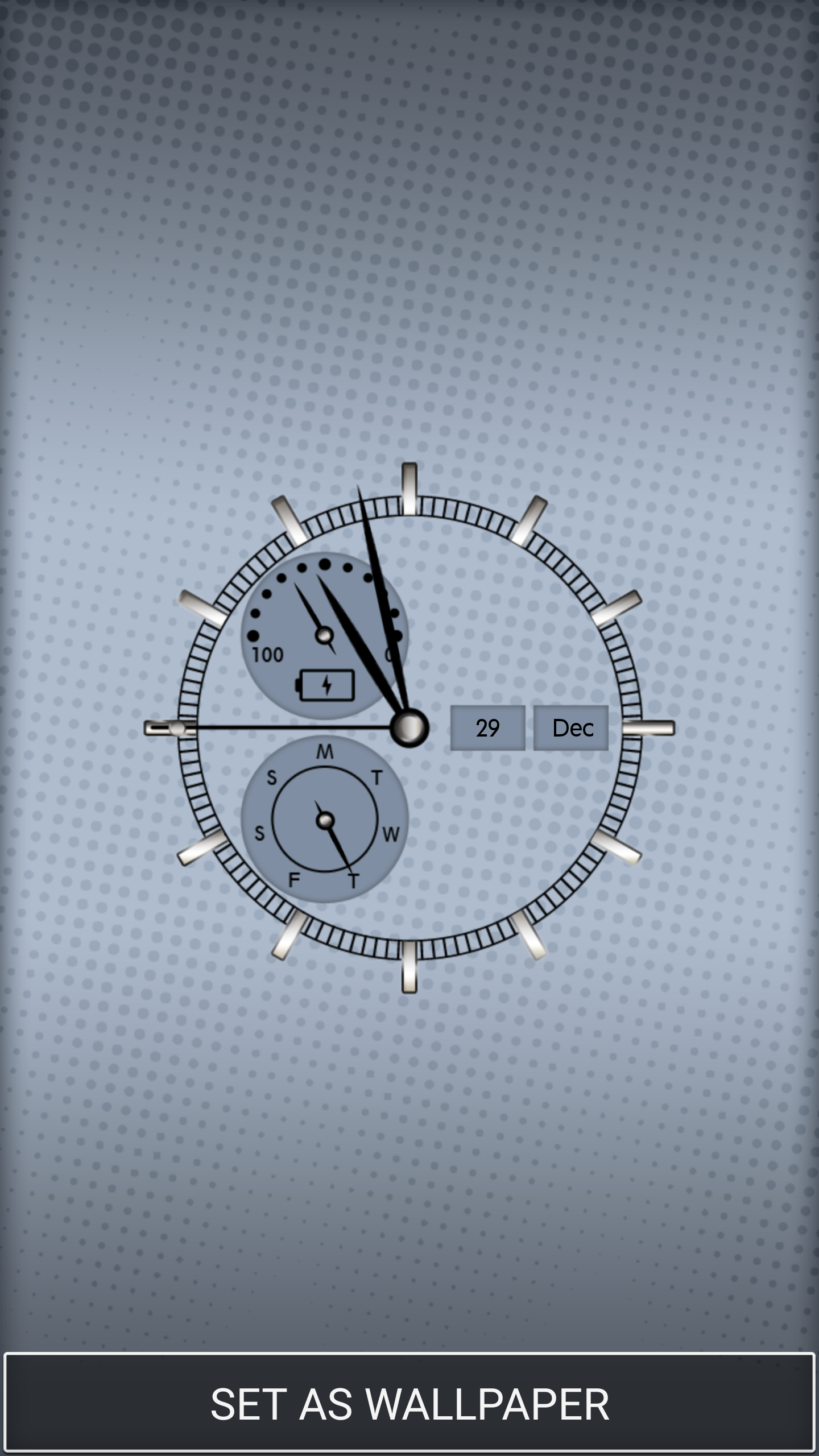 اسکرین شات 4 برنامه Clock Wallpapers Real Time