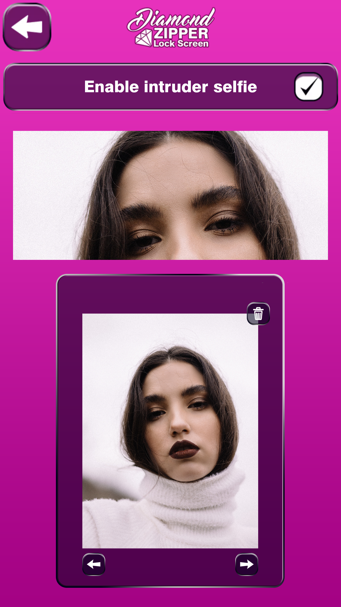 اسکرین شات 6 برنامه Diamond Zipper Lock Screen