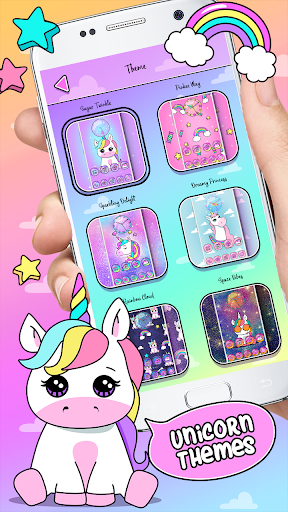 اسکرین شات 2 برنامه Pink Unicorn Theme Launcher